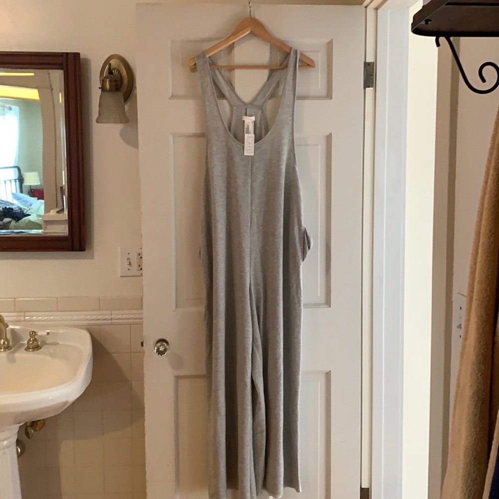 Colsie Wide Legged XL Grey Jumpsuit